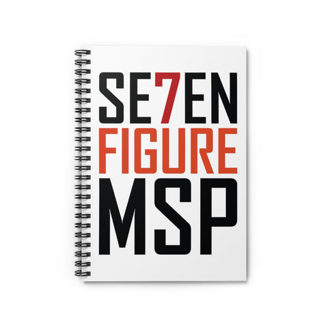 7 Figure MSP Spiral Notebook - Ruled Line (White)