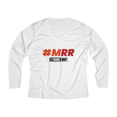 7 Figure MSP Women's Long Sleeve Performance V-neck Tee - #MRR