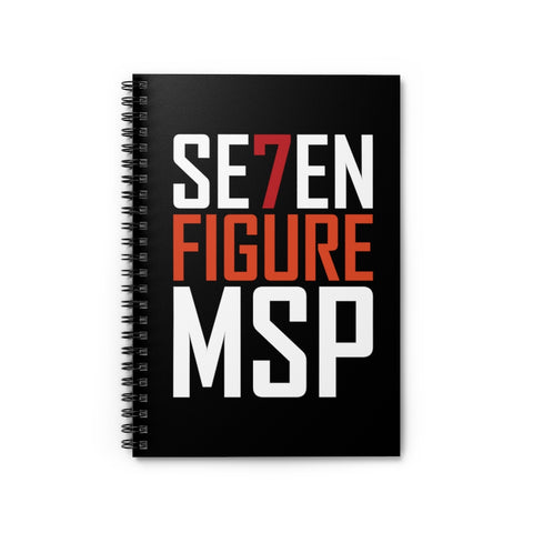 7 Figure MSP Spiral Notebook - Ruled Line (Black)