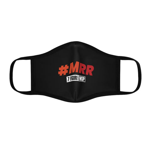 7 Figure MSP Fitted Polyester Face Mask - #MRR (Black)