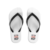 7 Figure MSP Unisex Flip-Flops (White)