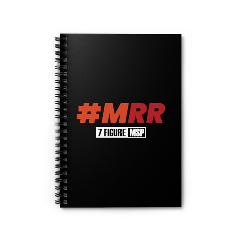 7 Figure MSP Spiral Notebook - Ruled Line - #MRR (Black)