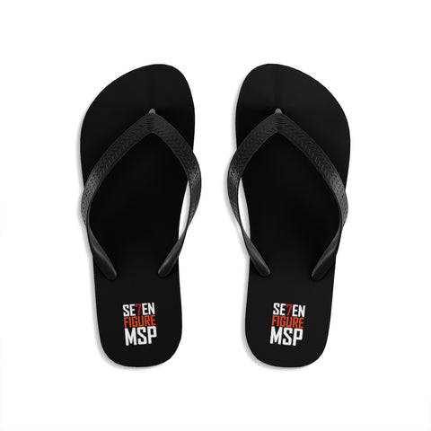 7 Figure MSP Unisex Flip-Flops - #MRR (Black)