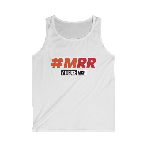 7 Figure MSP Men's Softstyle Tank Top - #MRR (White)