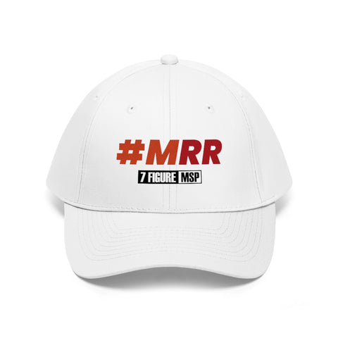 7 Figure MSP Unisex Twill Hat - #MRR (White)